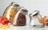 Medium Clear Kitchen Storage Jar with Slope Design, 56 Ounces