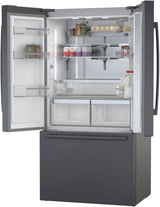Bosch 800 Series Smart French Door Refrigerator, 21 Cu. Ft. Counter-Depth Design in Black Stainless Steel