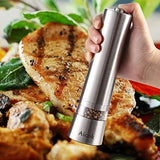Aicok Electronic Salt and Pepper Grinder Set, Crafted with Stainless Steel and Adju