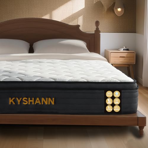 Queen 12-Inch Hybrid Mattress with Cooling Gel Memory Foam and Pocketed Coils, Medium-Firm Pressure Relief and Motion Isolation, Mattress in a Box with 365-Night Trial and 10-Year Warranty