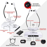 SIMOLIO SM-823D Pro Wireless TV Headphones with 100 ft Range, Voice Highlighting, Tone Control and Balance Adjustment