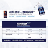 MacuHealth Plus+ Adult Eye Vitamin Supplement, 90-Day Supply with AREDS2-Based Formula, Lutein, Zeaxanthin and Meso-Zeaxanthin for Macular Degeneration Protection