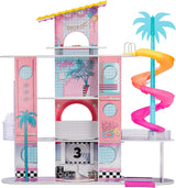 LOL Surprise OMG House of Surprises Real Wood Dollhouse, Featuring 4 Floors, 10 Rooms, Elevator, Spiral Slide, Pool, Movie Theater Drive-Thru & 85+ Surprises, Toy Gift for Girls Ages 4 5 6 7+
