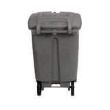 Toter Graystone Document Trash Can with Wheels and Hasp Lock, 96 Gallon, 2 Standard and 2 Stationary Casters
