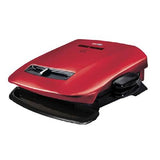 George Foreman GRP2841R Red Grill with Removable Plates, 5-Serving Capacity and Variable Temperature