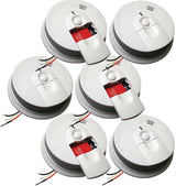 Firex Hardwired Smoke Detectors with Front-Load 9V Battery Backup Door, 6-Pack