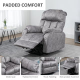 HOMCOM Electric Power Lift Recliner for Elderly with Remote Control and Side Pocket, Compact Grey Living Room Chair