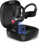 TBI Pro PowerPro5989 Wireless Bluetooth Earbuds with Microphone, Black