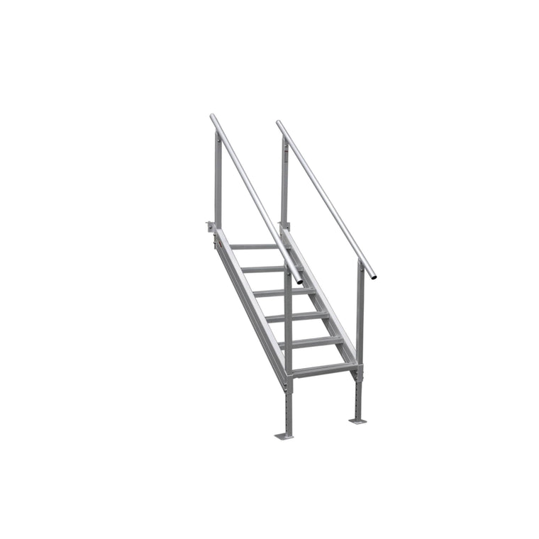 Extreme Max 3005.3846 Universal-Mount Aluminum Dock Stair with 6 Steps