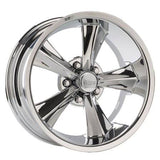 Rocket Racing R14-786145 Booster Wheel, 17×8 with 5×4-3/4 Bolt Pattern, 4-1/2 Backspacing, Silver