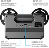 8mm Super 8 Film Scanner and Digital MovieMaker Converter with 2.4-Inch LCD, Silver Finish and 32 GB SD Card for 3-Inch and 5-Inch Film Reels