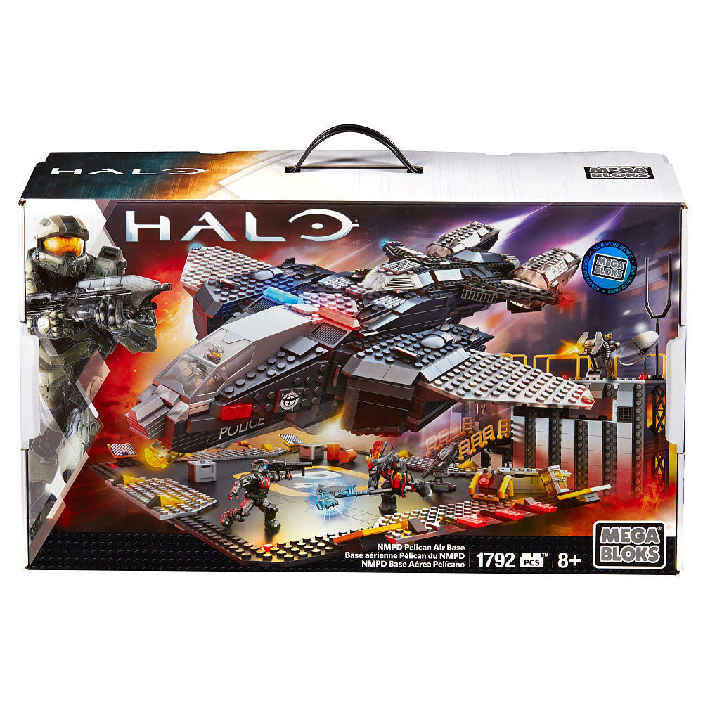 Mega Bloks Halo NMPD Pelican Air Base Building Set with 1792 Pieces