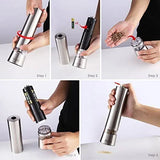 Aicok Electronic Salt and Pepper Grinder Set, Crafted with Stainless Steel and Adju