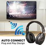 BlueVIBE GTV Wireless TV Headphones for Seniors and Hearing Impaired, 2.4GHz RF Transmitter with 10-Hour Battery and No Audio Delay