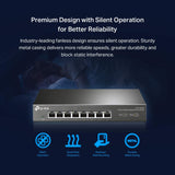 TP-Link TL-SG108-M2 8-Port 2.5G Multi-Gigabit Unmanaged Network Switch with Plug-and-Play Setup, Fanless Metal Housing, Desktop/Wall Mounting, and Limited Lifetime Protection