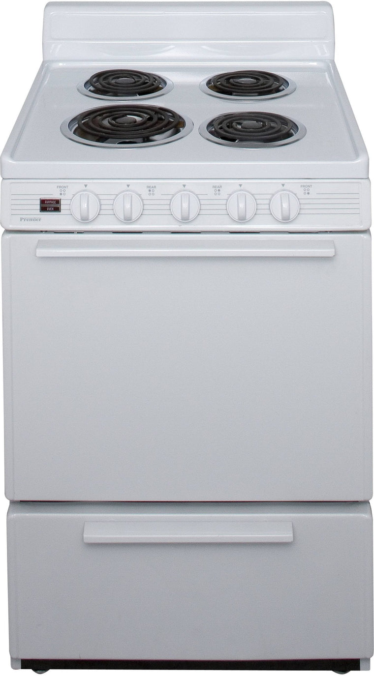 Premier 24-Inch Electric Range with a White Finish