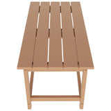 LOKATSE HOME Laguna Rectangle Outdoor Coffee Table, All-Weather Poly Construction with Teak Finish