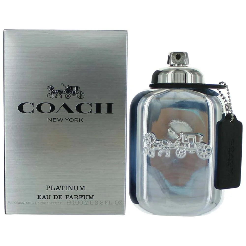 Coach Platinum Eau De Parfum for Men, 3.3 oz Cologne