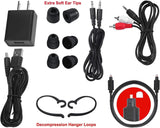 SIMOLIO SM-823D Pro Wireless TV Headphones with 100 ft Range, Voice Highlighting, Tone Control and Balance Adjustment