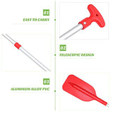 2-Piece Telescopic Boat Paddle Set with Plastic Blades and Aluminum Alloy Shafts, Adjustable Oars for Kayaking, Rafting and Canoeing