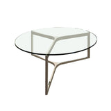 Dulles Glass Clear Round Table Top, 48 Inches in Diameter and 3/8 Inch Thick Tempered Glass