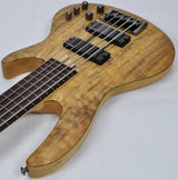 ESP LTD B-205 Five-String Fretless Bass with Spalted Maple, Natural Satin Finish