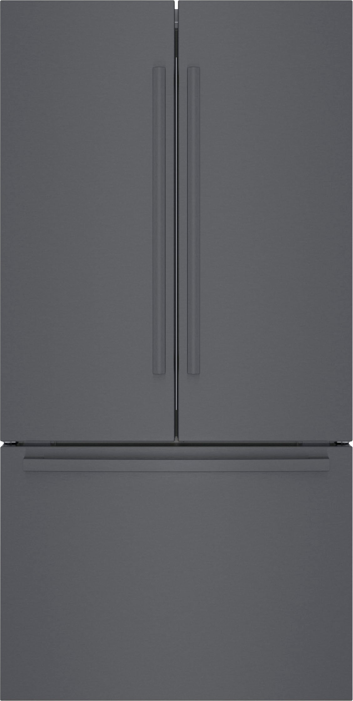 Bosch 800 Series Smart French Door Refrigerator, 21 Cu. Ft. Counter-Depth Design in Black Stainless Steel