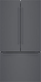 Bosch 800 Series Smart French Door Refrigerator, 21 Cu. Ft. Counter-Depth Design in Black Stainless Steel