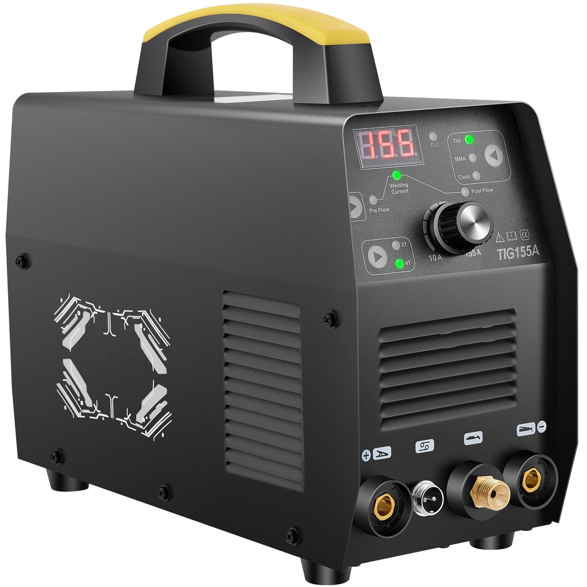 SKYSHALO 155Amp 3-in-1 TIG Welder with 110V High-Frequency TIG, Stick and Clean Modes, IGBT Inverter and Digital Arc Control