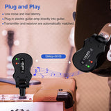 LEKATO 5.8GHz Wireless Guitar System with 4-Channel Digital Transmitter and Receiver, 300-Foot Range