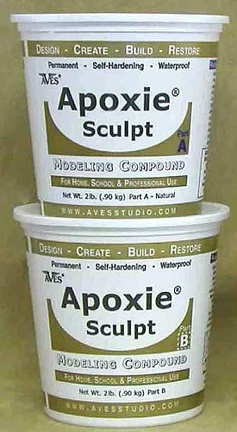 Apoxie Sculpt White 2-Part Modeling Compound with A and B Components, 4 lb.