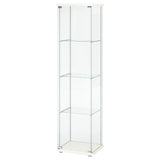 IKEA DETOLF Glass-Door Display Cabinet in White, 16 3/4×64 1/8