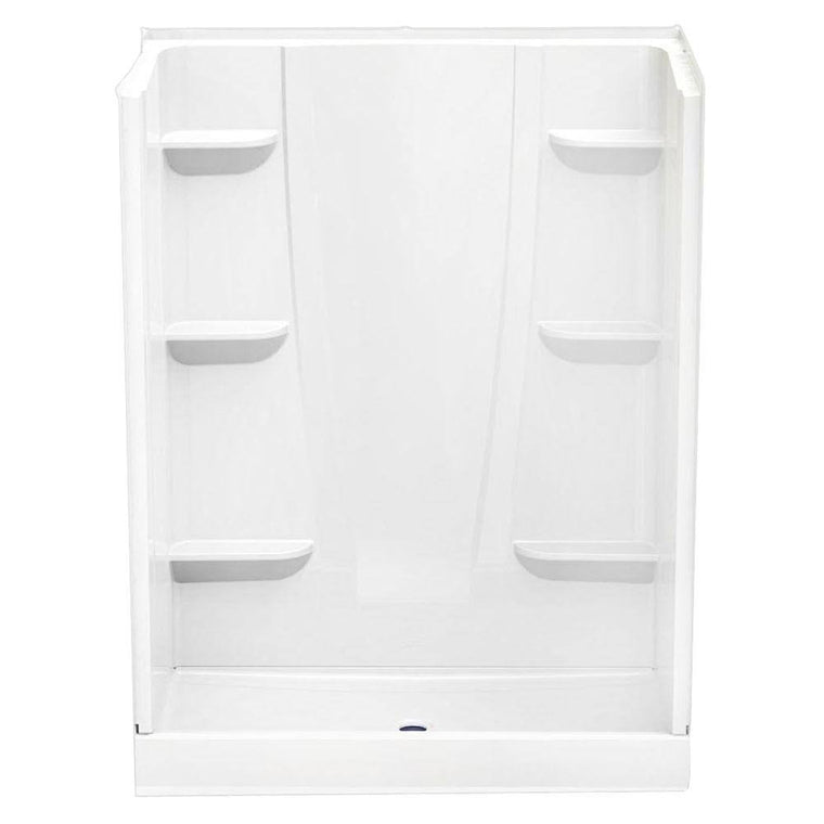 Aquatic 6034CS-AW A2 White Shower Stall, 34 in. x 60 in. x 76 in.