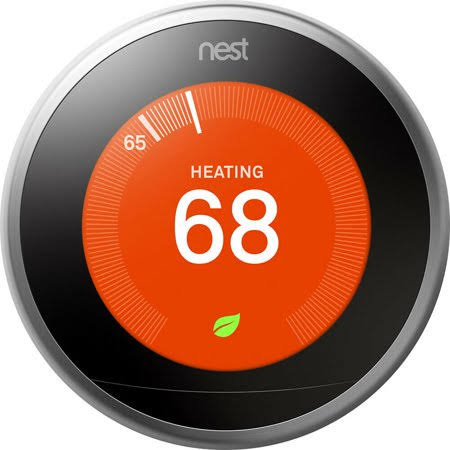 Google Nest Learning Smart Thermostat, 3rd Generation, Stainless Steel, Model T3007ES