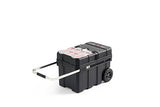 Keter Masterloader Black Resin Rolling Tool Box with Locking System and Removable Bins for Power Drills, Tape Measures and Screwdrivers