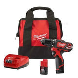 Milwaukee 2407-22 M12 12-Volt Lithium-Ion Cordless 3/8-Inch Drill/Driver Kit with Two 1.5 Ah Batteries