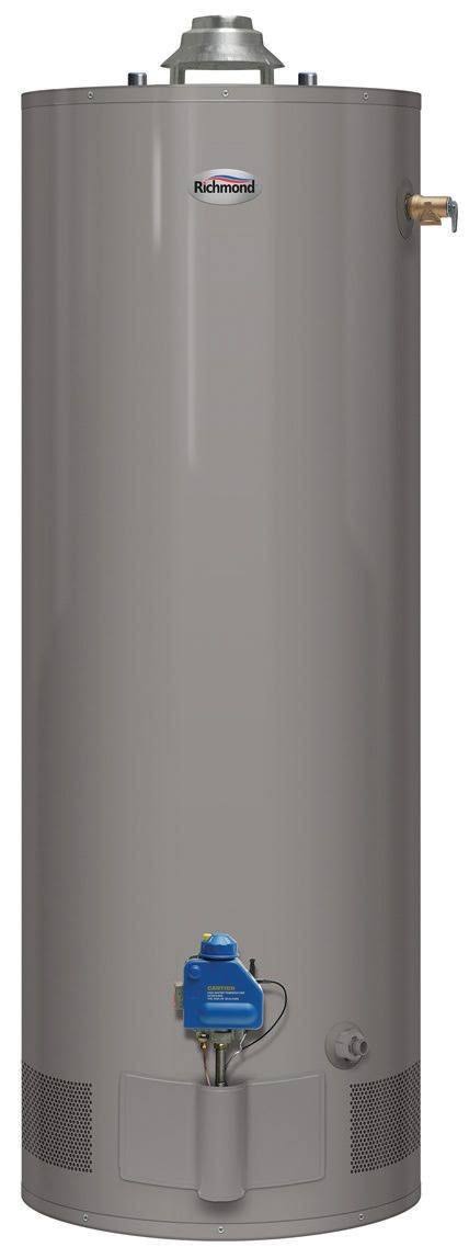 Richmond 6G40-36F3 Tall Gas Water Heater with Natural Gas Fuel and 40-Gallon Tank
