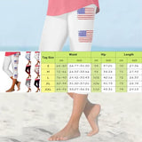 Womens High-Waisted Cropped Yoga Leggings with Stretch Fabric for Summer Beachwear, Casual Outfits and Workouts, Medium