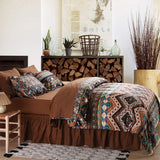 Bohemian Tribal Southwestern Queen Comforter Set with Deep-Pocket Bedding and Bed Skirt, 8-Piece Set Including Down Comforter, 4 Pillow Cases, Flat Sheet, Fitted Sheet and Bed Skirt
