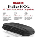 Yakima SkyBox NX XL 18-Cubic-Foot Rooftop Cargo Carrier with Hard Shell, SKS Lock, and Black Finish