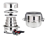 Magma Products A10-360L-IND 10-Piece Gourmet Nesting Cookware Set in Stainless Steel