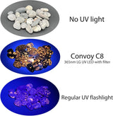 Convoy C8+ UV Flashlight with 365nm LED and Patented Glass Filter