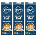 SOWN Organic Oat Creamer, Unsweetened Barista-Style Plant-Based Milk, 32 oz Pack of 6
