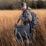 TIDEWE Folding Hunting Chair with Seat Cover, 360-Degree Silent Swivel, Adjustable Four-Leg Height, Armrests and Portable Ground Blind Design
