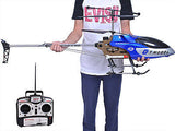 GT Qs8006 53 in. RC Helicopter in Blue, Featuring 2-Speed Control, 3.5 CH and Built-In Gyro