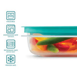 12-Piece Rubbermaid EasyFindLids Food Storage Set with Press & Lock Leak-Proof Lids, Clear Meal Prep Containers