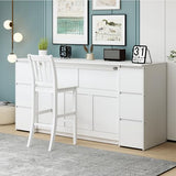 Twin Wall Bed with Wood Cabinet Frame, Charging Station, Outlet, USB Ports and Storage Drawers, Space-Saving Murphy Bed for Home Office or Studio, White