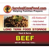 Survival Cave Food Canned Beef, Case of 12 28oz Cans