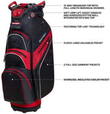 Datrek Lite Rider Pro Golf Cart Bag in Black and Red