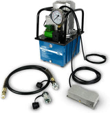 TEMCo HP0006 110V Electric Hydraulic Pump Power Pack, 2-Stage Single-Acting, 10k psi, 488 Cubic in Capacity